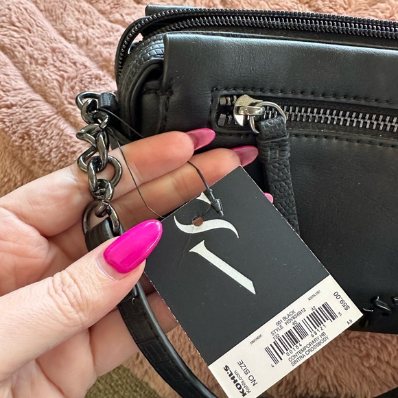 Simply Vera Vera Wang Elegant Black Crossbody Bag - Picture 2 of 4